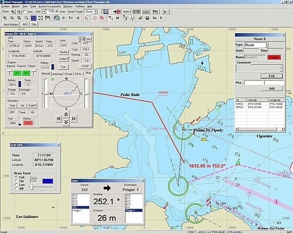 Boat software includes computer programs for navigation, on-board 