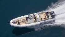 out-board inflatable boat
