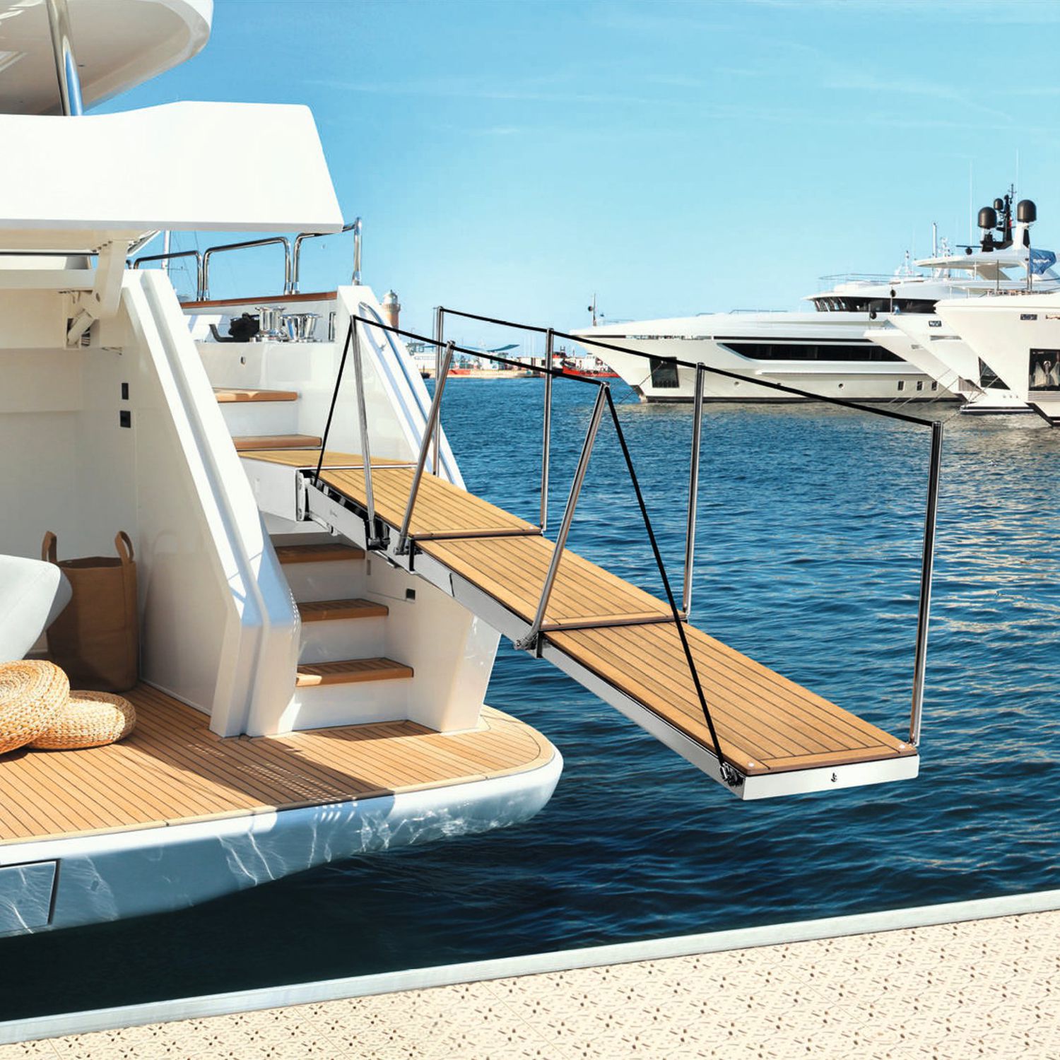 Boat Gangway PI 563 Besenzoni SpA Telescopic Retractable