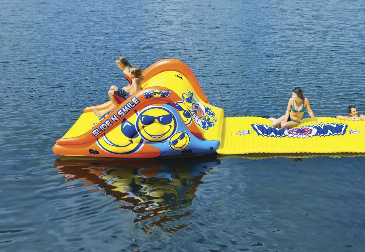 slide water toy floating slide n smile wow world of floating slide