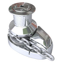 Boat windlass / vertical / electric / double-drum