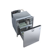 Boat refrigerator-freezer / built-in / stainless...