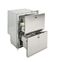 Boat refrigerator-freezer / built-in / stainless...