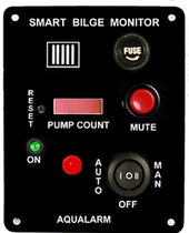 boat bilge monitoring and control panel (with alarm)  AQUALARM