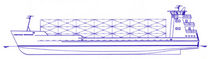 cargo ship : container ship (shipyard) 210' Chesapeakesshipbuilding