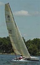 coastal racing sport catamaran (spinnaker, double trapeze) ARC 21 Aquarius Sail