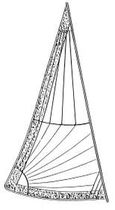 cruising sail : headsail (bi-radial)  Arun