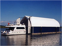 dock mounted boat canopy DUECK  International Marine Floatation Systems Inc.