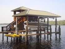 dock mounted boat canopy (with boat lift)  DECO Power Lift, Inc.