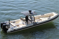 equipped rigid inflatable boat (outboard, twin engine, center console, sundeck, T-Top, teak deck) 30 WIDEBODY Nautica Ribs