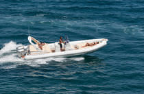 equipped rigid inflatable boat (outboard, twin engine, center console, sundeck, teak deck) WAVE 27 ALTAMAREA - COSTRUZIONI NAUTICHE