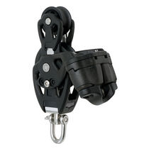 fiddle block with swivel / cam-cleat for sailboats (max. line &oslash; : 12 mm) PBB 50 - SWL = 700 KG Seld&eacute;n