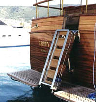 folding boat gangway EZB-1110 Ezberci Marine