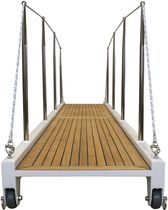 folding boat gangway (carbon, teak flooring) MULTIFLAP Multiplex GmbH