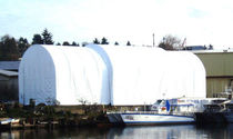 hangar for boat repair (with wheels)  Shelter Structures Inc