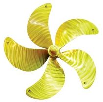 in-board speed boat propeller (bronze, 5 blades)  ERIS PROPELLERS