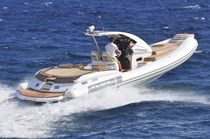 inflatable boat : equipped rigid inflatable tender (in-board, center console, teak deck) A35 Cantieri Nautici Abate