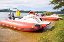 inflatable boat : rigid inflatable tender (outboard, with jockey console) CLS Aquaquad