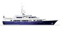 luxury yacht : displacement super-yacht LONG RANGE CRUISING MY Royal Huisman