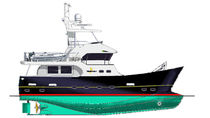 luxury yacht : flybridge trawler motor-yacht (hybrid diesel / electric) TB55 Explorer TideBreaker