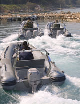 military boat : rigid inflatable boat (outboard, center console) FORCES Barracuda