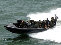 military boat : rigid inflatable boat (troop carrier) ACV Holy Head