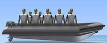 motor-boat : multi-purpose work-boat (rigid buoyancy, high density polyethylene HDPE) Rhino 590 GP Rhino Marine Products (Pty) Ltd