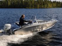 motor-boat : outboard side console boat (aluminium) BEAVER 450 Silver