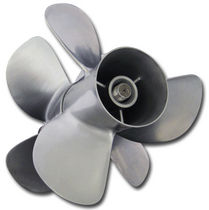 outboard and sterndrive propeller for boats (4 blades, stainless steel) B-THREE Signature Propellers