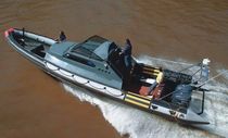 patrol-boat : rigid inflatable boat (outboard, twin engine, with enclosed cockpit) MOON 1190 WORK astillero lunamar semirrigidas moon
