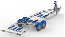 power-boat trailer > 2T double axle (with rollers) D7 6.5 -> 7.5M Mersea Commercial and Leisure Trailers  