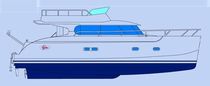 power catamaran : flybridge express-cruiser TRAWLER 380 Dolphin