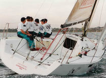 racing sailboat (open transom, tiller steering) BULL 9000 Young Yacht Design