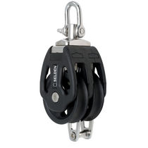sailboat double block with swivel / becket (max. rope &oslash; : 16 mm) PBB 80 - SWL = 2000 KG Seld&eacute;n