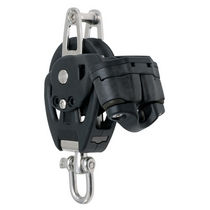 sailboat single block with swivel / becket / cam-cleat (max. rope &oslash; : 14 mm) PBB 60 - SWL = 600 KG Seld&eacute;n