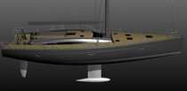 sailboat : cruising sailing-yacht (twin steering wheel, open transom, teak deck) 58 Nautiner Yachts