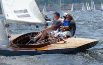 sailboat : racing keelboat DRAGON (ISAF international class) WOODEN Petticrows