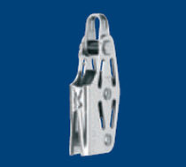 sailing dinghy single block with fixed head / becket / V-cleat (max. line &oslash; : 6 mm) 35120 001 55 - BL = 700 KG Sprenger