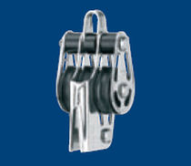 sailing dinghy triple block with fixed head / becket / V-cleat (max. line &oslash; : 6 mm) 35120 003 55 - BL = 700 KG Sprenger