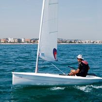 single-handed sailing dinghy : cat boat X 14' CNA Cantiere Nautico