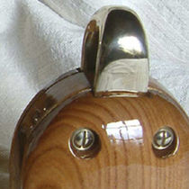 wood and bronze block for classic sailboats N Dryade