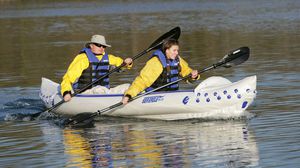 sit-on-top kayak / inflatable / recreational / two-seater