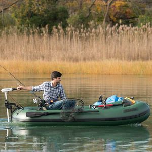 outboard inflatable boat / rigid / for fishing / 2-person