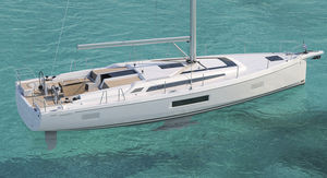 cruising sailboat / open transom