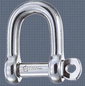 straight shackle for sailboats / forged / stainless steel