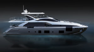 cruising motor yacht / flybridge / carbon fiber / planing hull
