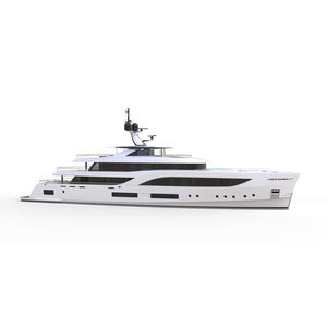 cruising mega-yacht / raised pilothouse