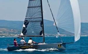 sport keelboat sailboat / open transom / carbon mast / with bowsprit