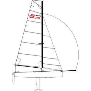 monohull / sport keelboat / open transom / with bowsprit