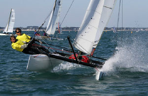 regatta sport catamaran / double-handed / double-trapeze / asymmetric spinnaker